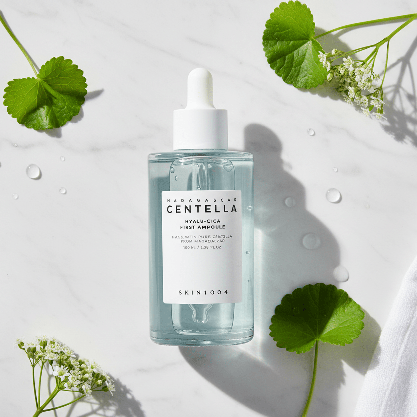 SKIN1004 Hyalu - Cica First Ampoule – Ultra - Hydrating Step 0 Serum with 5x Hyaluronic Acid 100ml - Safe Sun Cosmetics