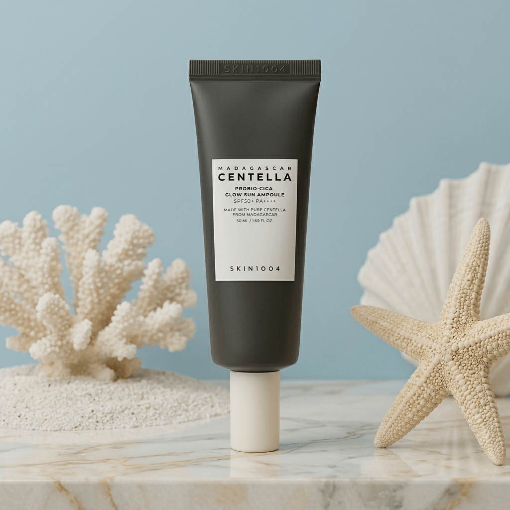 SKIN1004 MADAGASCAR CENTELLA - PROBI - CICA GLOW SUN AMPOULE - SPF50+ PA++++ - 50ML, 1.69 FL. OZ. - Safe Sun Cosmetics