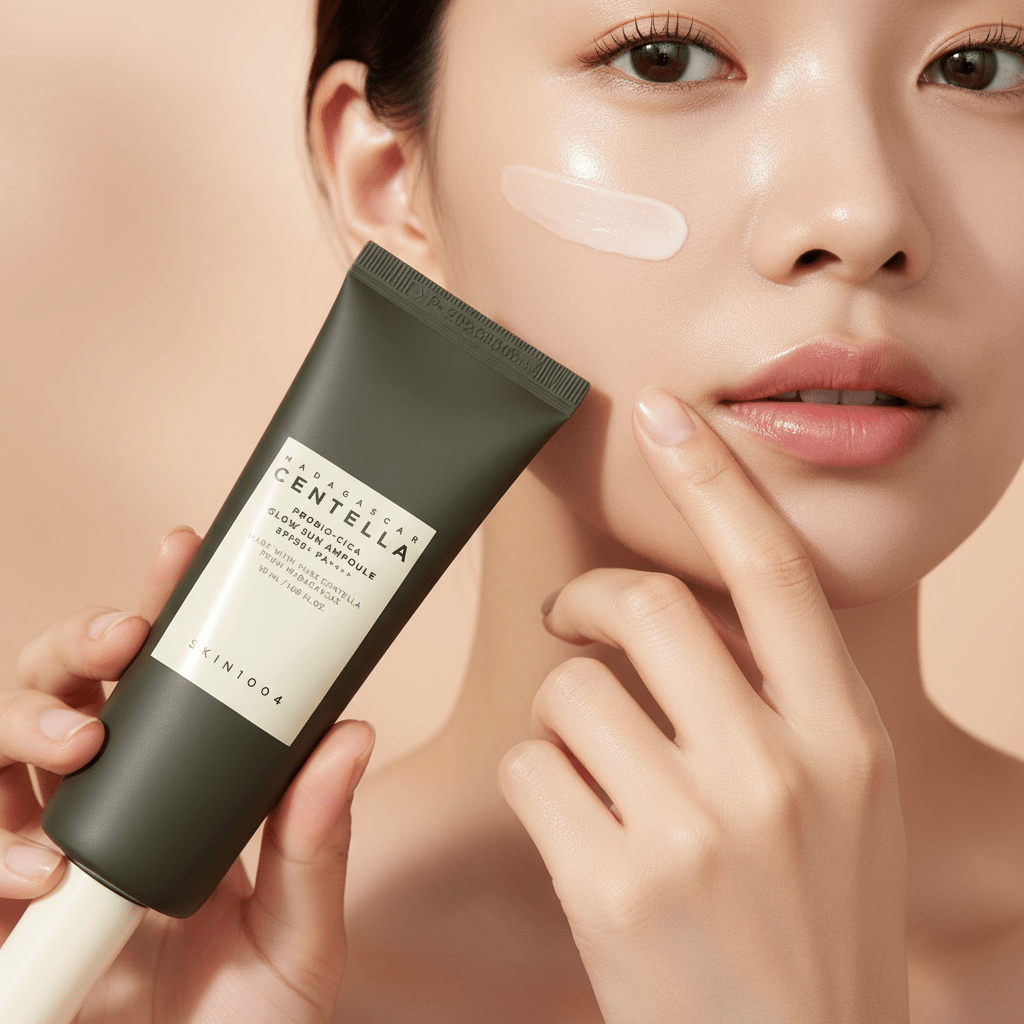 SKIN1004 Probi - Cica Glow Sun Ampoule SPF50+ PA++++ – Brightening Sunscreen with Ceramide 50ml - Safe Sun Cosmetics